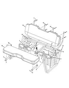 Bench Seat Diagram and Parts List for 46D 4X4-37ACD710 Cub Cadet Lawn Tractor Accessories